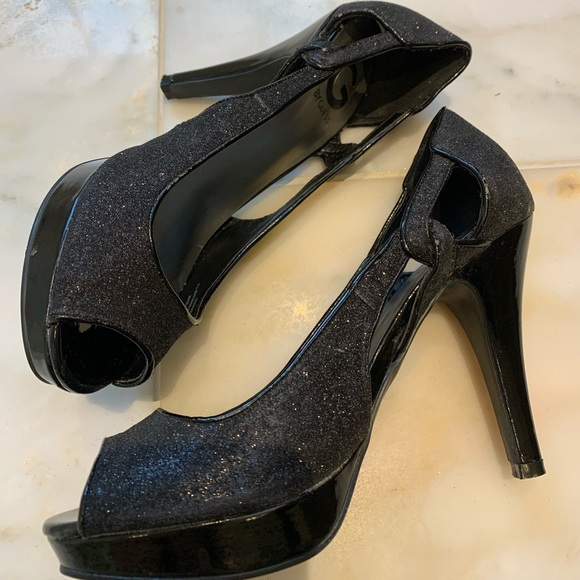 G by Guess Sparkly Black Platform Heel - Picture 4 of 5